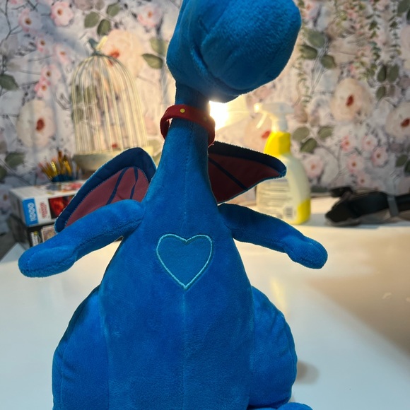 Disney Store Doc McStuffins STUFFY 15” Plush Talking Blue Dragon-Heart Lights Up - Picture 2 of 4